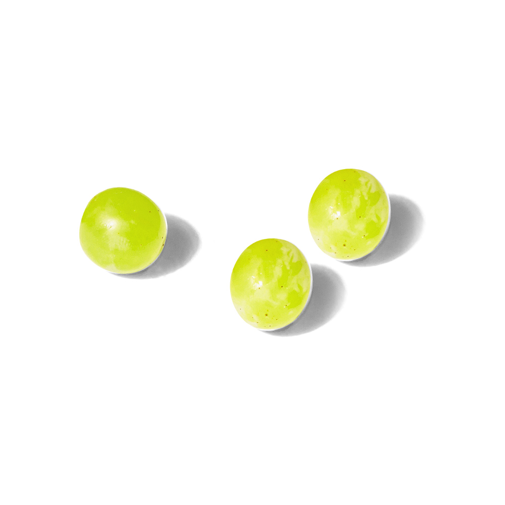 Three green grapes