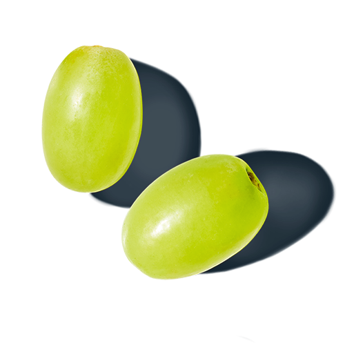 Two green grapes