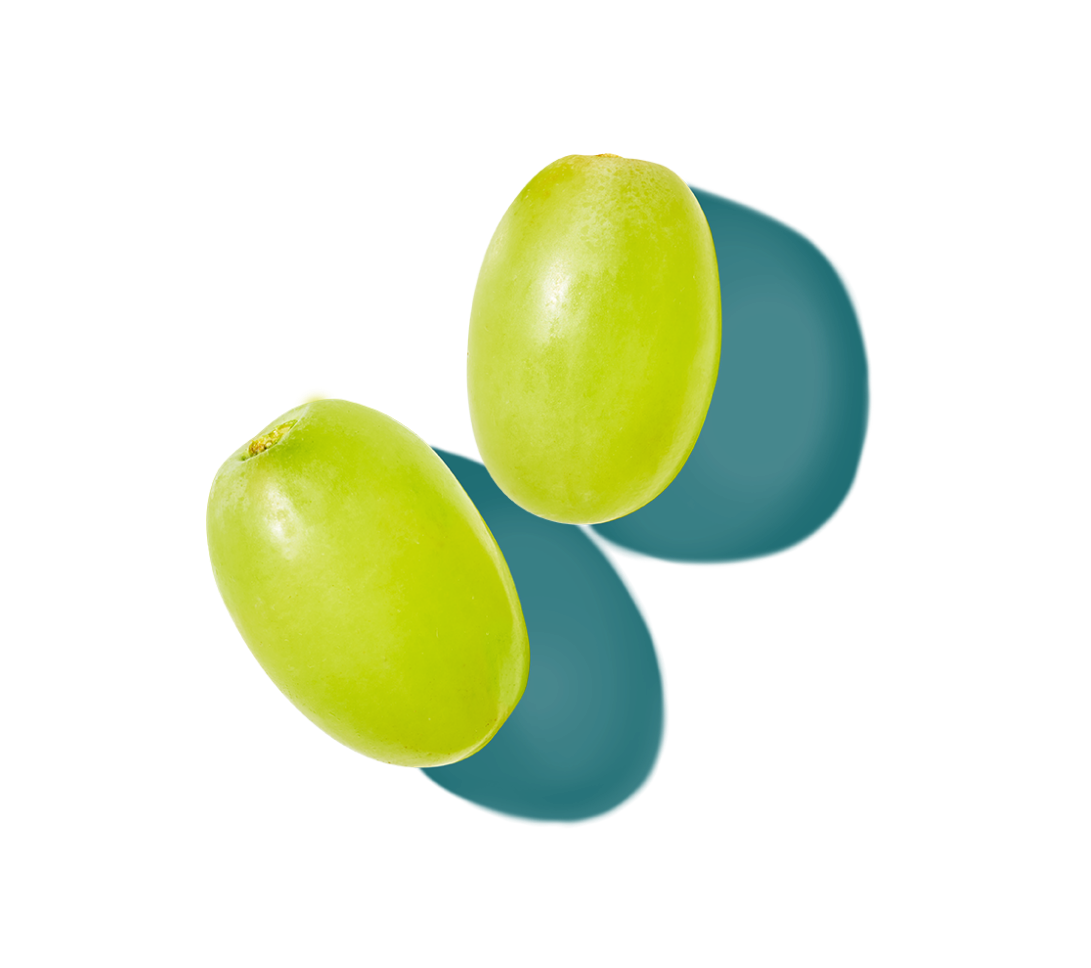 Two green grapes